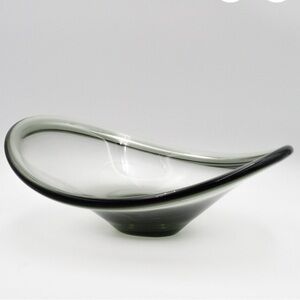 Vintage | Holmegarrd Denmark "Selandia" Smoked Glass Bowl Signed 1956